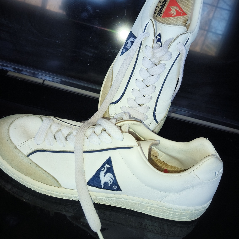 Le Coq Sportif White and Blue Men's Shoes